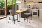 Chaise de bar LISE Sable tissu bouclé – 51,5 x 56 cm | TIKAYLA