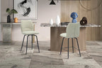 Chaise de bar LYARA Écru tissu – 48 x 56 cm | TIKAYLA