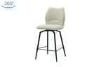 Chaise de bar LYARA Écru tissu – 48 x 56 cm | TIKAYLA
