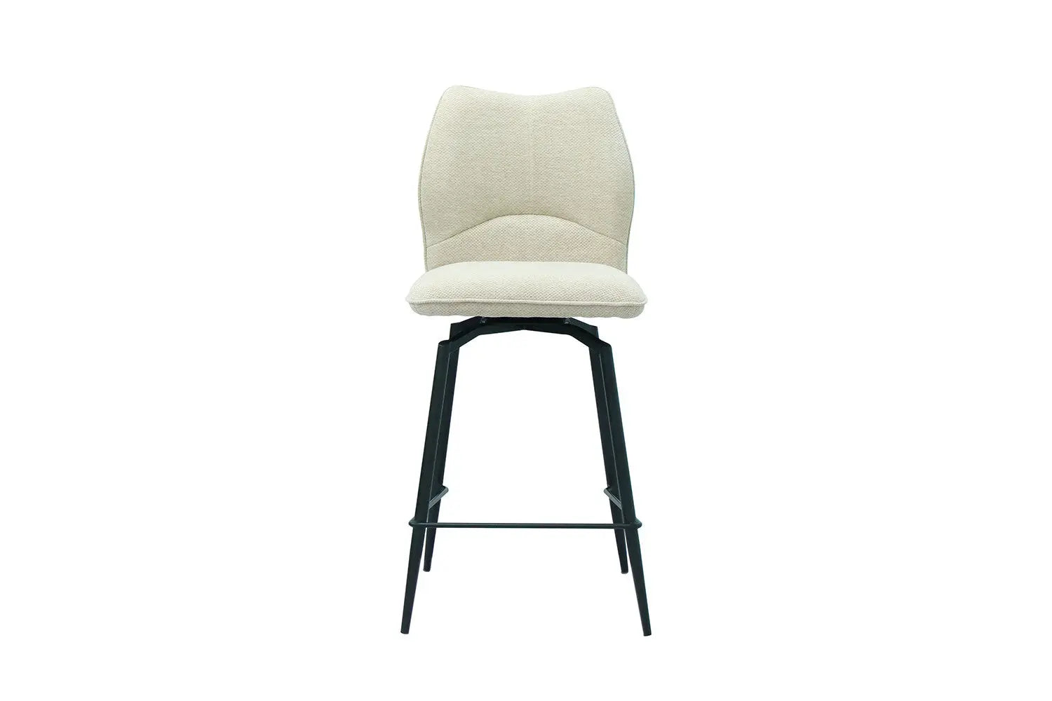 Chaise de bar LYARA Écru tissu – 48 x 56 cm | TIKAYLA