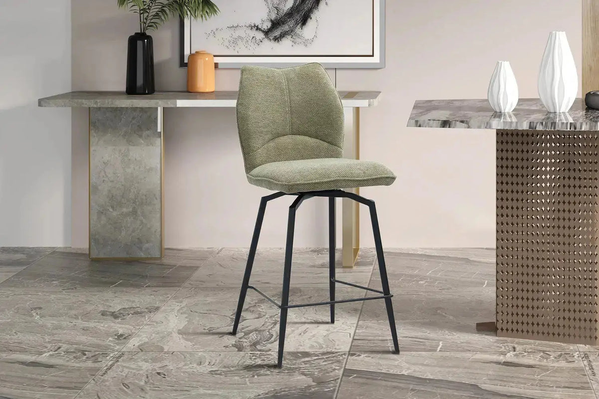 Chaise de bar LYARA Sable tissu – 48 x 56 cm | TIKAYLA