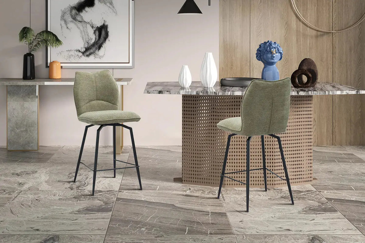 Chaise de bar LYARA Sable tissu – 48 x 56 cm | TIKAYLA