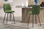Chaise de bar LYARA Vert tissu – 48 x 56 cm | TIKAYLA