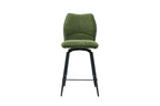 Chaise de bar LYARA Vert tissu – 48 x 56 cm | TIKAYLA