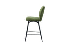Chaise de bar LYARA Vert tissu – 48 x 56 cm | TIKAYLA