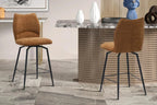 Chaise de bar LYARA Rouille tissu – 48 x 56 cm | TIKAYLA