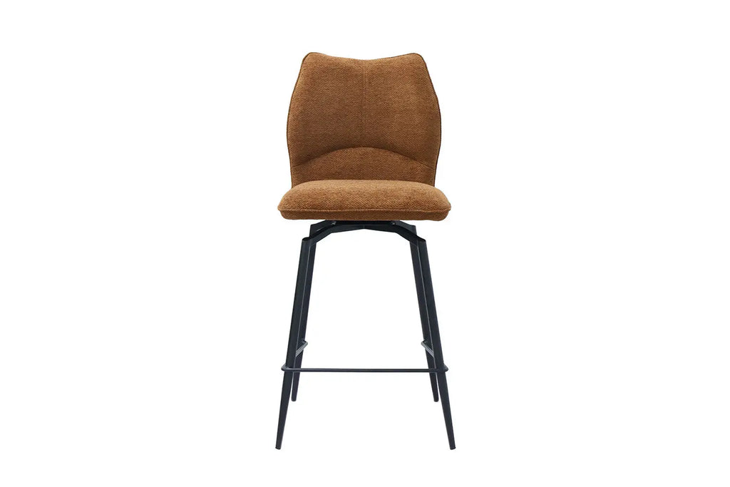 Chaise de bar LYARA Rouille tissu – 48 x 56 cm | TIKAYLA