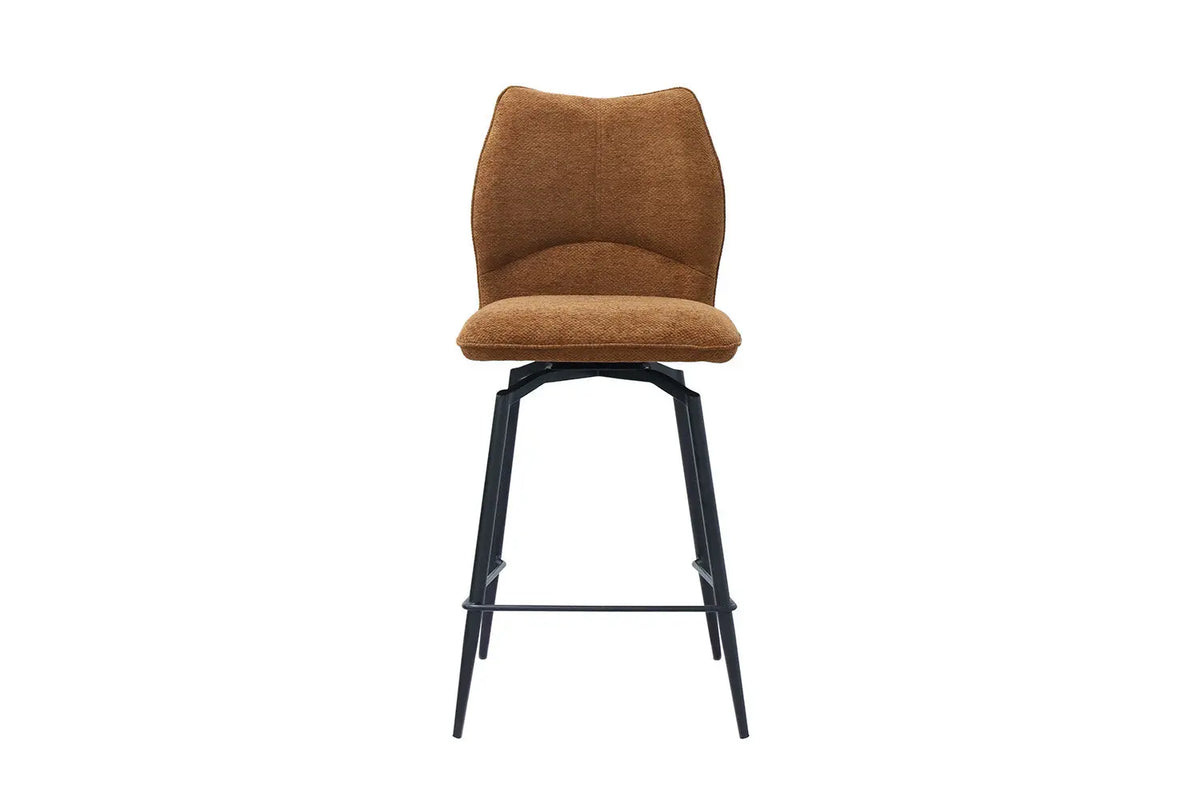 Chaise de bar LYARA Rouille tissu – 48 x 56 cm | TIKAYLA