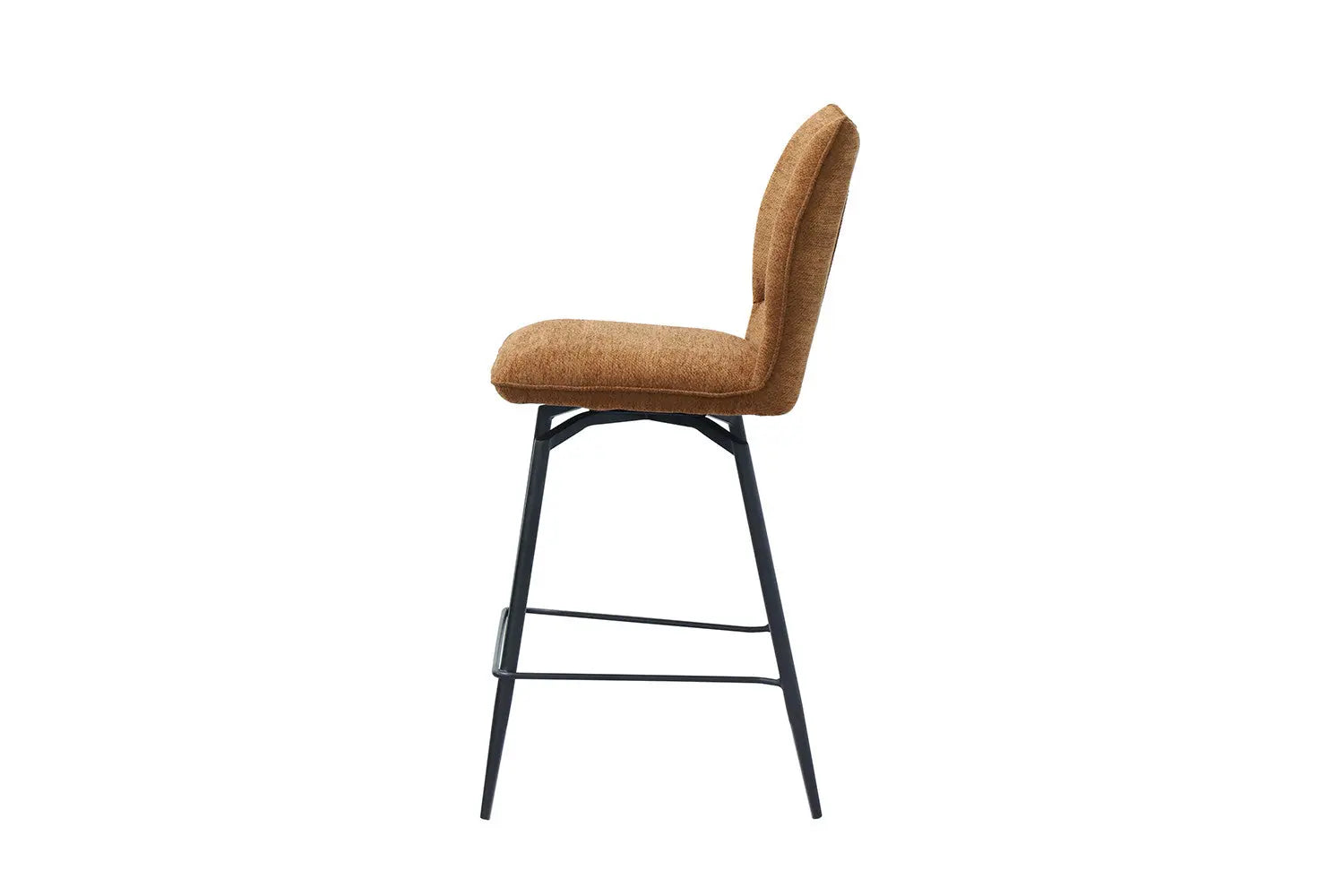 Chaise de bar LYARA Rouille tissu – 48 x 56 cm | TIKAYLA