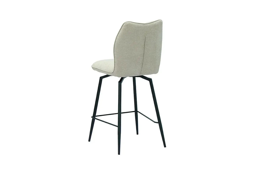 Chaise de bar LYARA Écru tissu – 48 x 56 cm | TIKAYLA