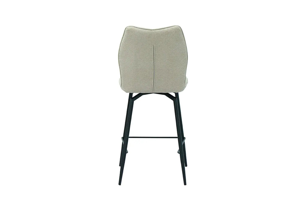 Chaise de bar LYARA Écru tissu – 48 x 56 cm | TIKAYLA