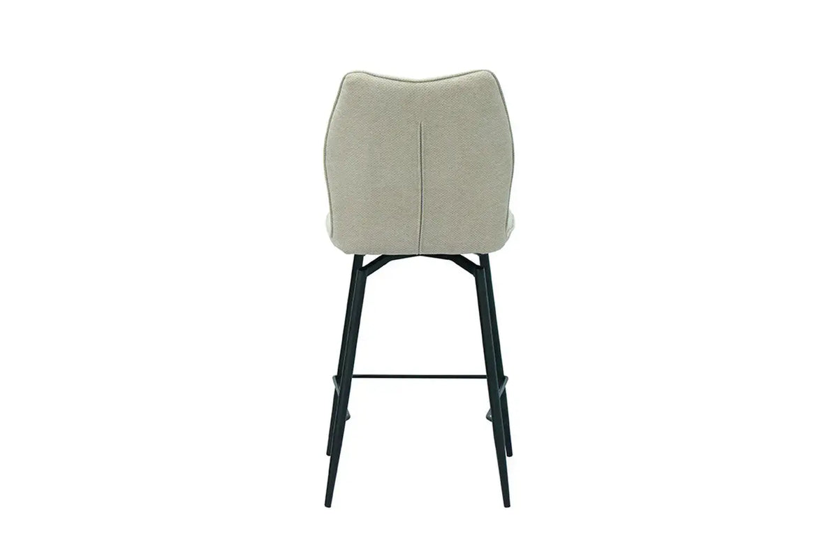 Chaise de bar LYARA Écru tissu – 48 x 56 cm | TIKAYLA