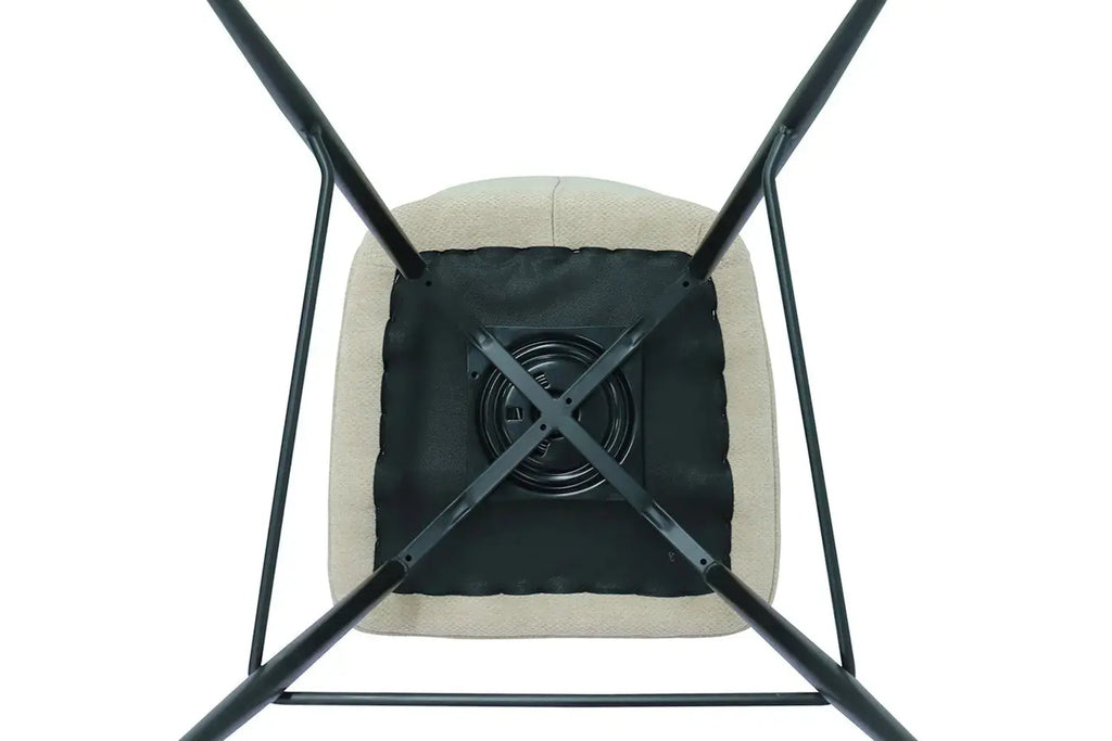 Chaise de bar LYARA Écru tissu – 48 x 56 cm | TIKAYLA