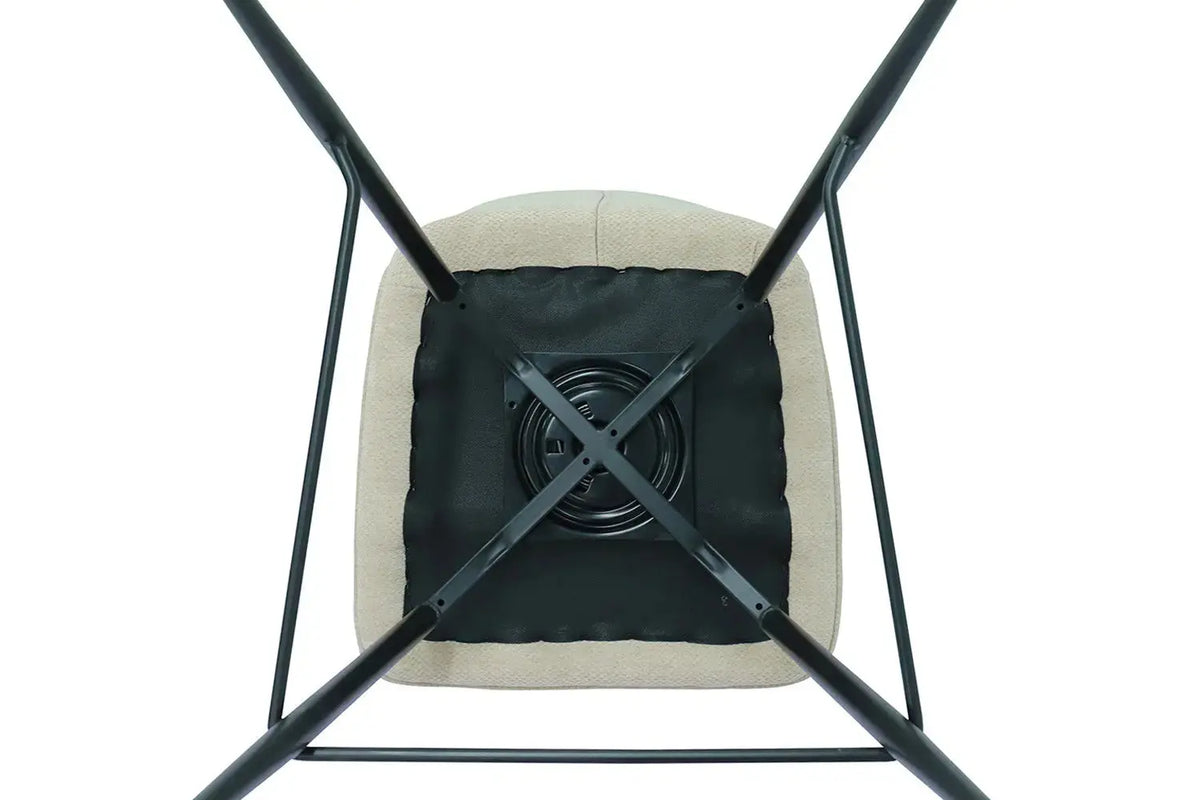 Chaise de bar LYARA Écru tissu – 48 x 56 cm | TIKAYLA