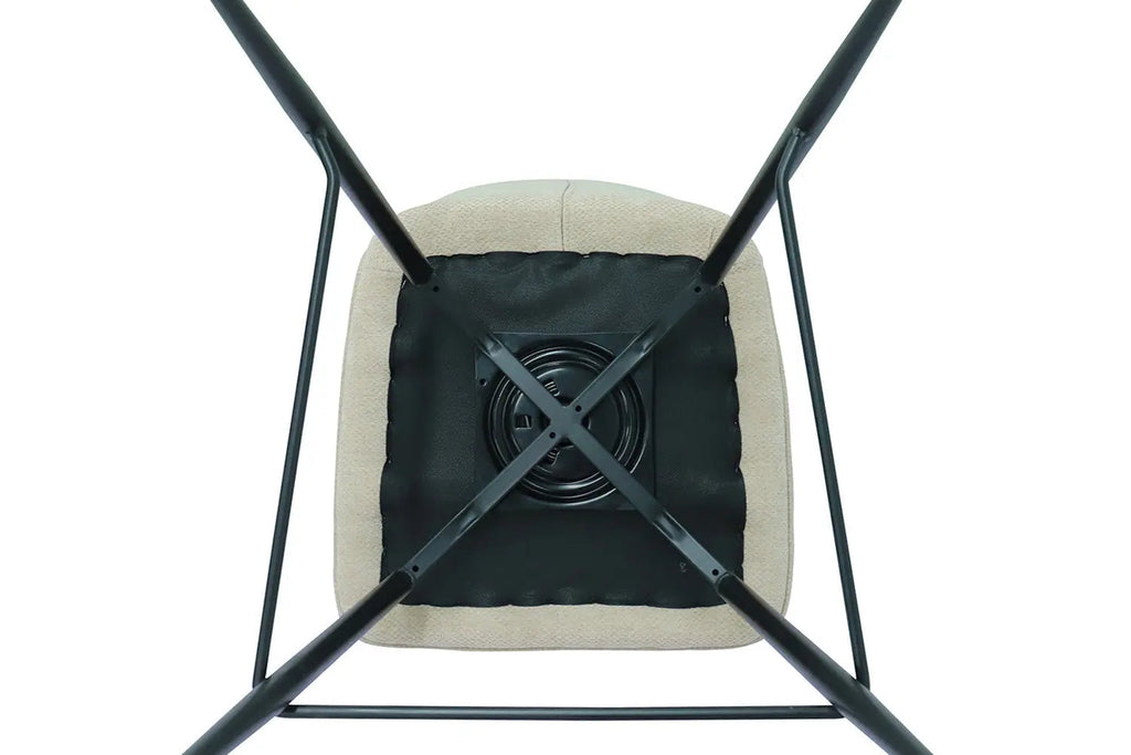 Chaise de bar LYARA Écru tissu – 48 x 56 cm | TIKAYLA