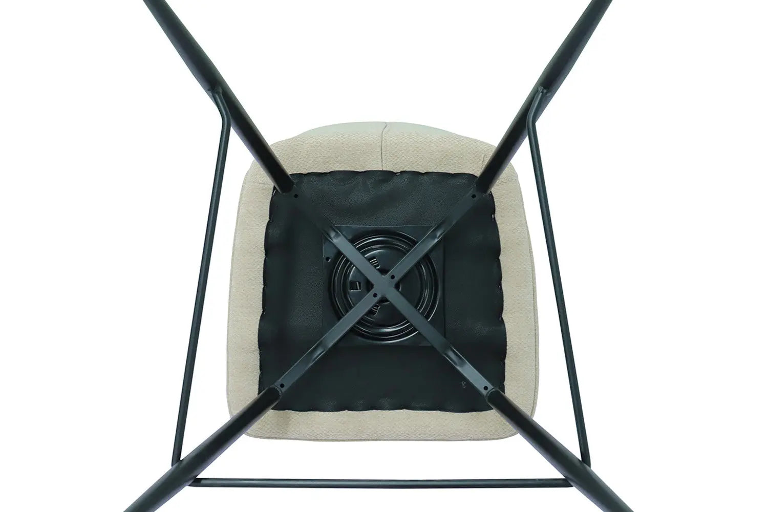 Chaise de bar LYARA Écru tissu – 48 x 56 cm | TIKAYLA