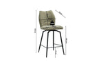 Chaise de bar LYARA Sable tissu – 48 x 56 cm | TIKAYLA