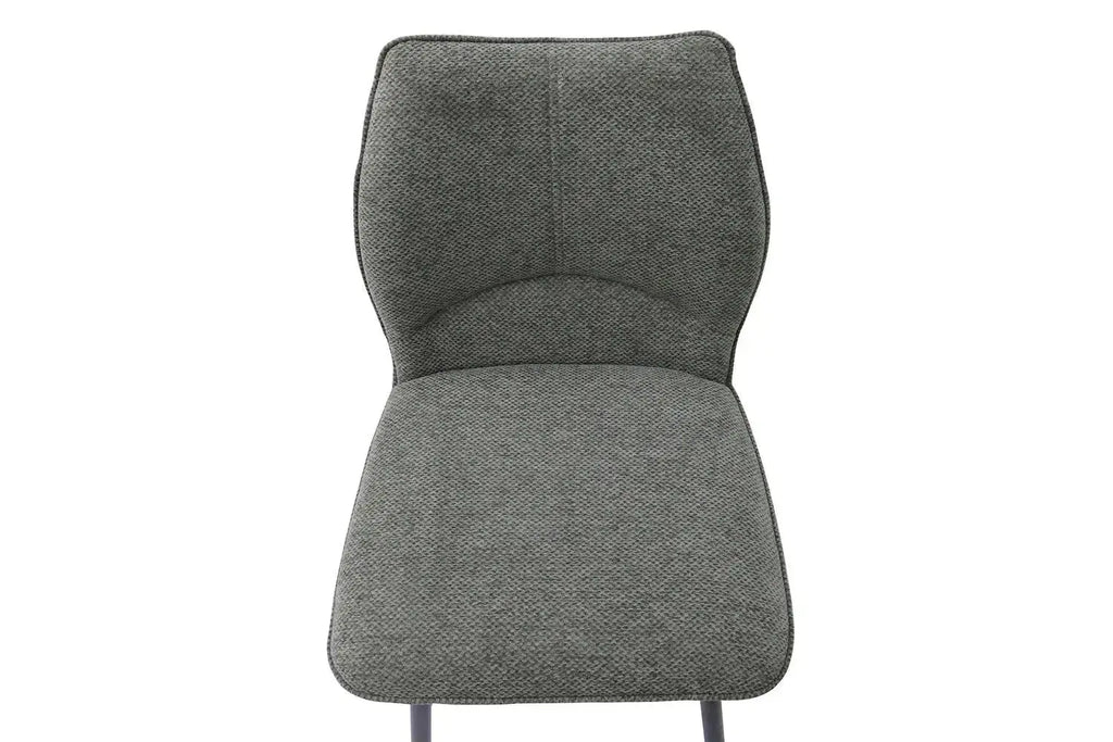 Chaise de bar LYARA Gris foncé tissu – 48 x 56 cm | TIKAYLA