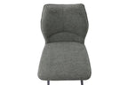 Chaise de bar LYARA Gris foncé tissu – 48 x 56 cm | TIKAYLA