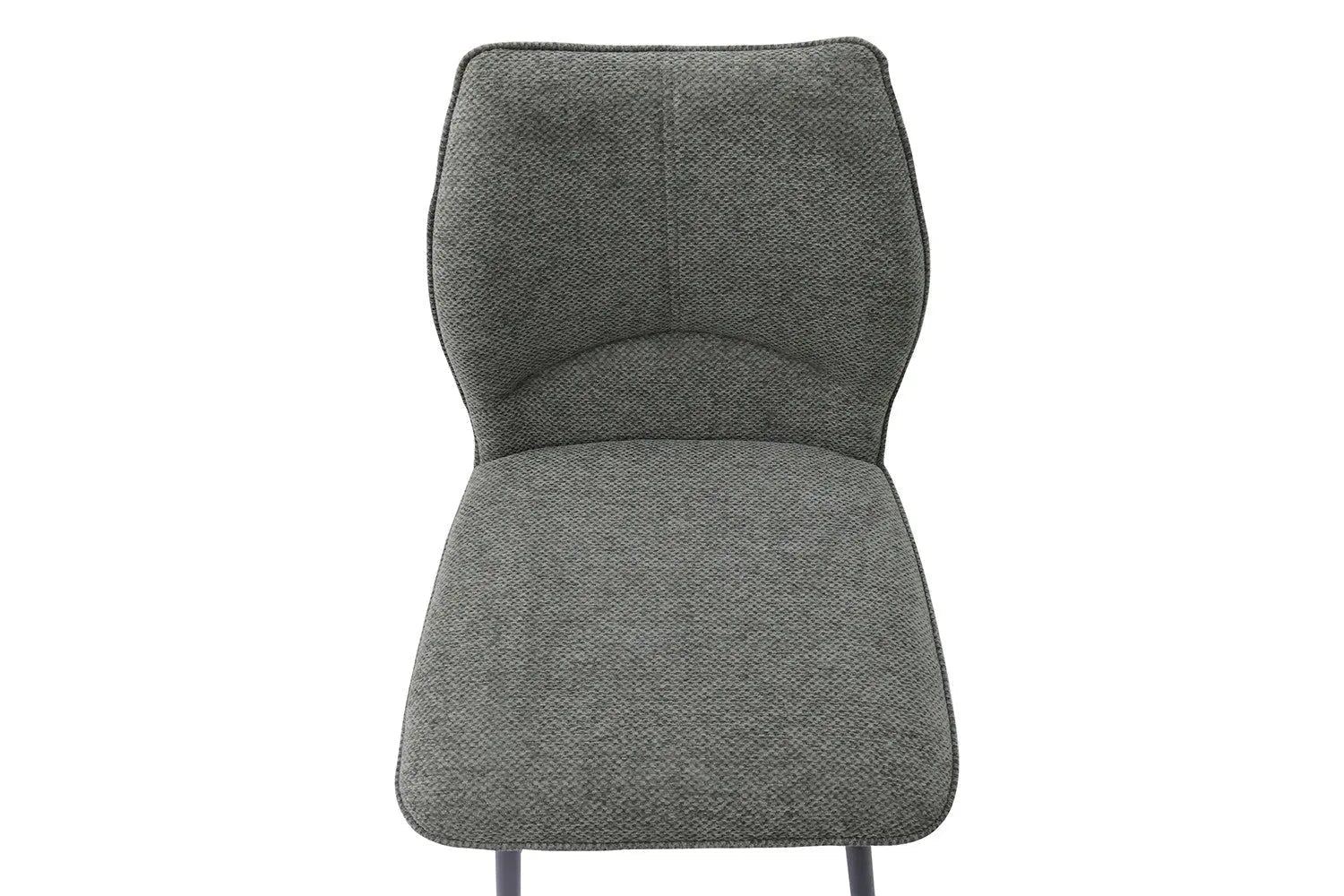 Chaise de bar LYARA Gris foncé tissu – 48 x 56 cm | TIKAYLA