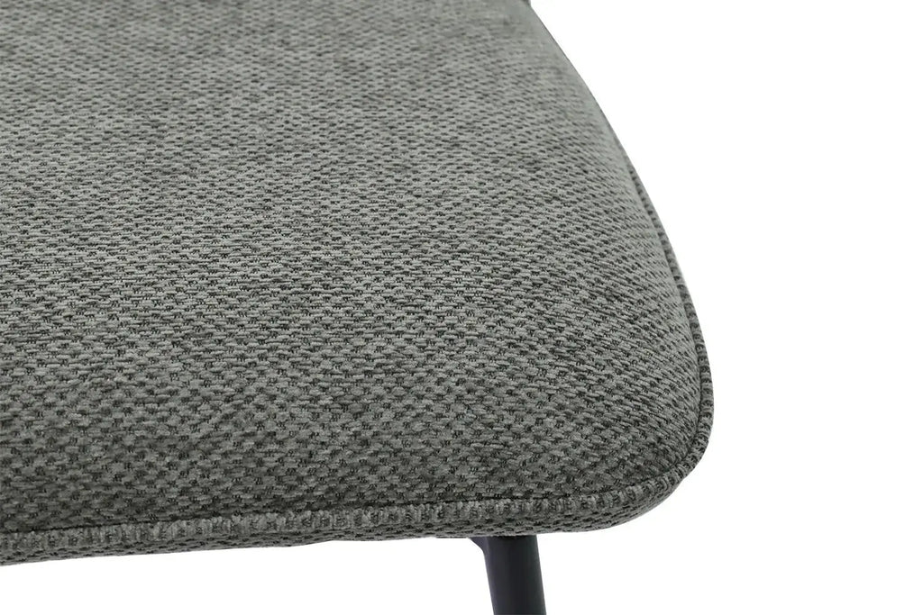Chaise de bar LYARA Gris foncé tissu – 48 x 56 cm | TIKAYLA