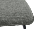 Chaise de bar LYARA Gris foncé tissu – 48 x 56 cm | TIKAYLA