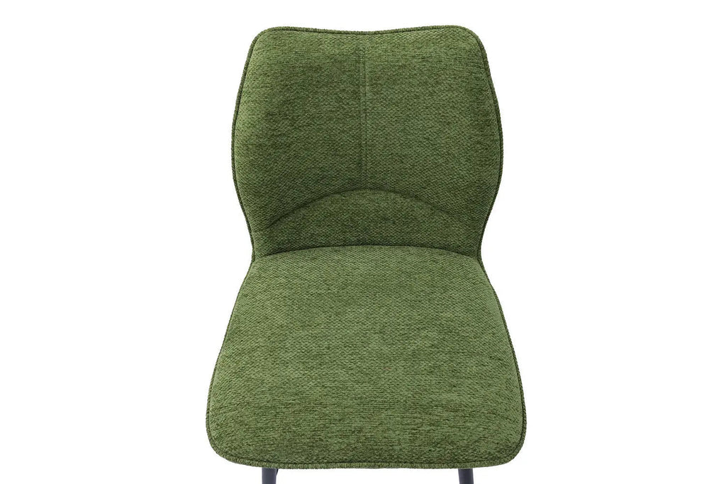 Chaise de bar LYARA Vert tissu – 48 x 56 cm | TIKAYLA