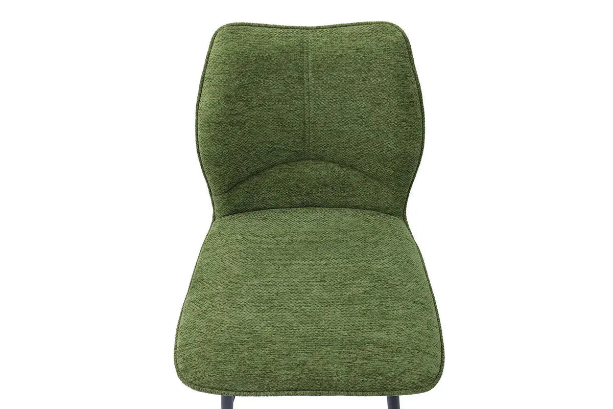 Chaise de bar LYARA Vert tissu – 48 x 56 cm | TIKAYLA