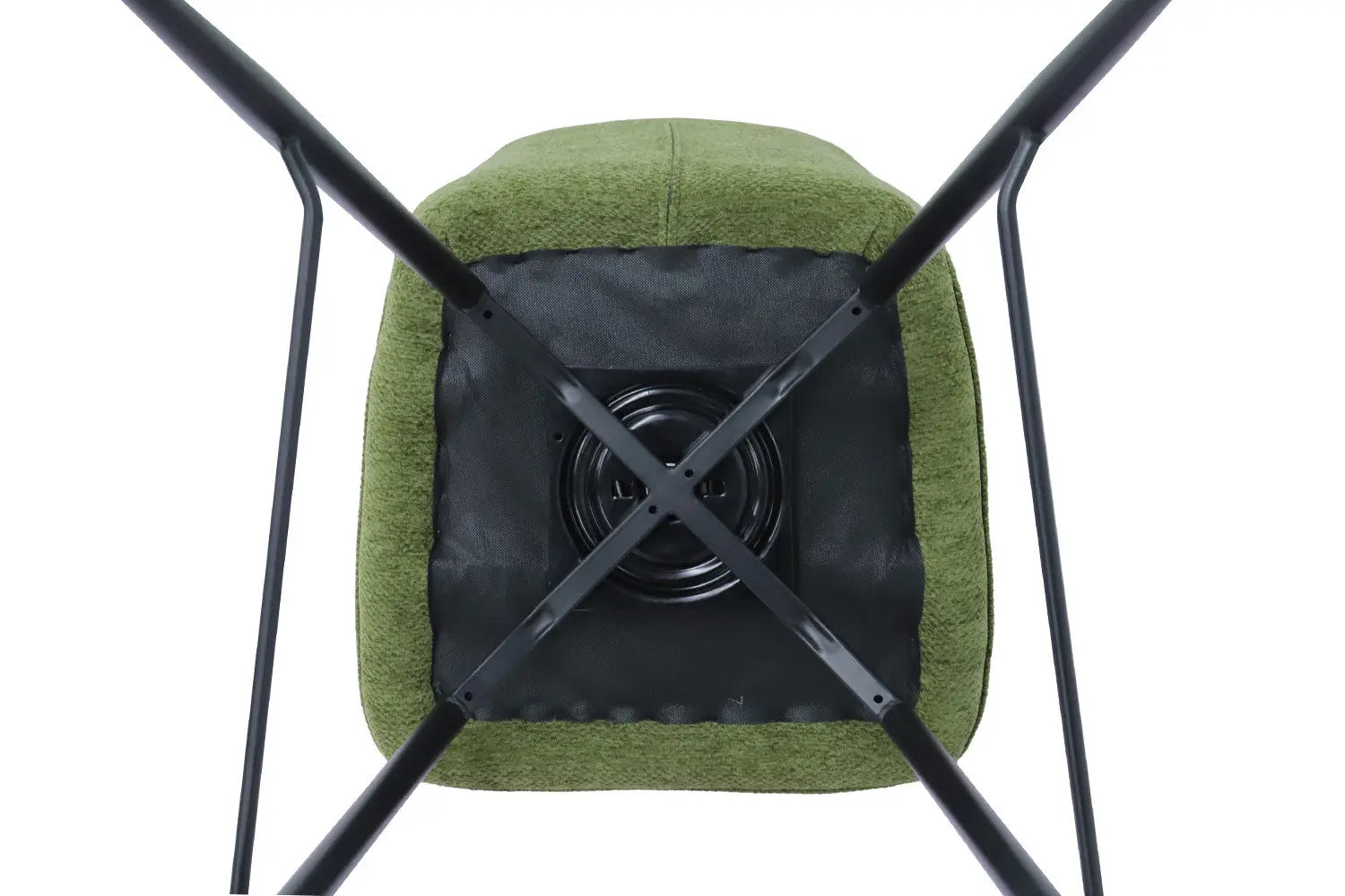 Chaise de bar LYARA Vert tissu – 48 x 56 cm | TIKAYLA