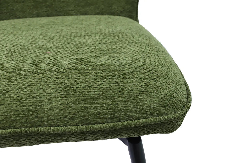 Chaise de bar LYARA Vert tissu – 48 x 56 cm | TIKAYLA
