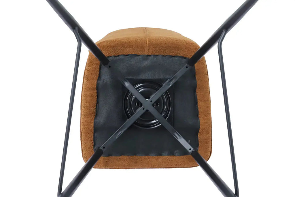 Chaise de bar LYARA Rouille tissu – 48 x 56 cm | TIKAYLA