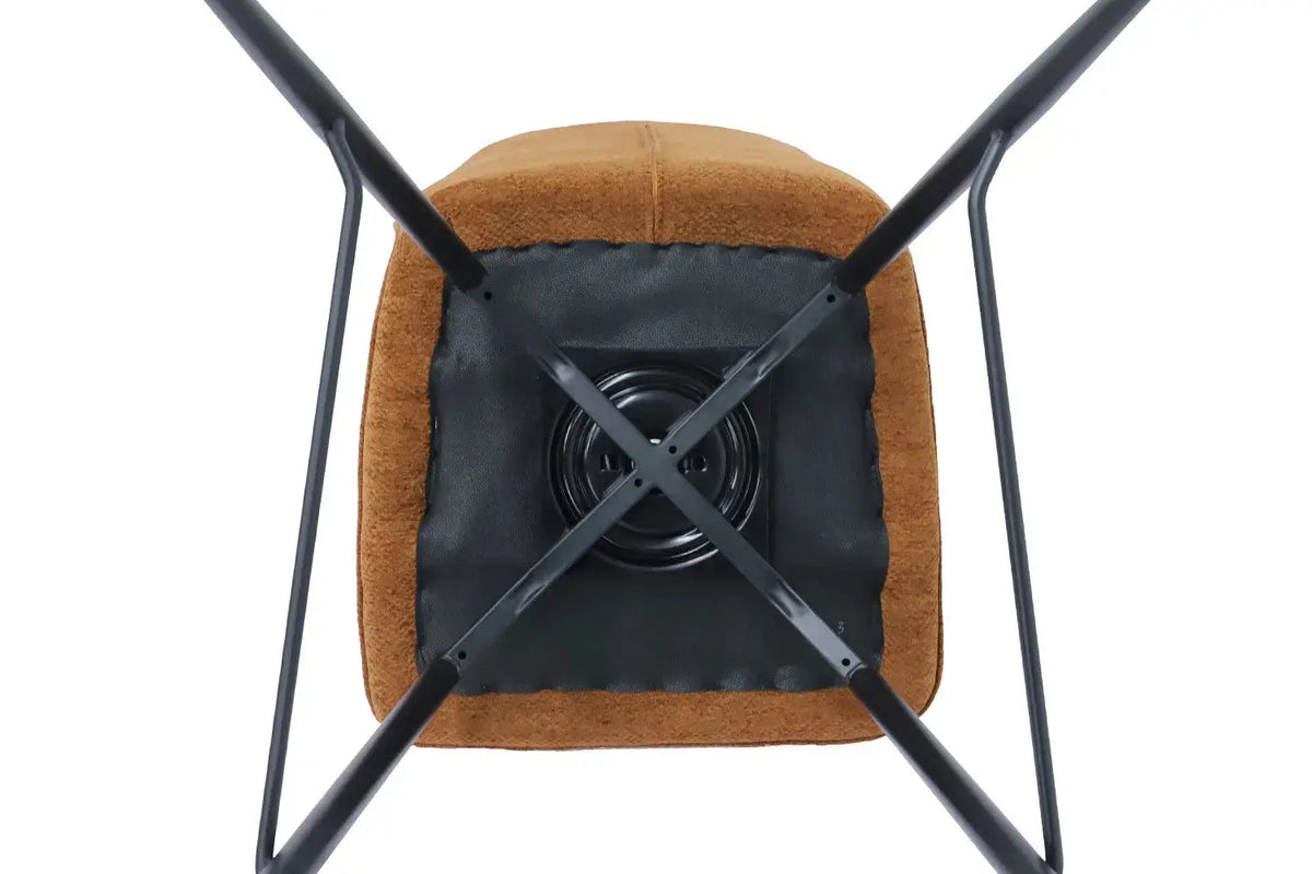 Chaise de bar LYARA Rouille tissu – 48 x 56 cm | TIKAYLA