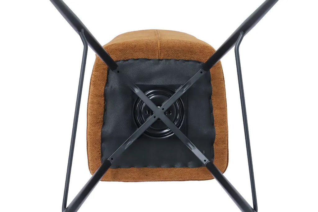 Chaise de bar LYARA Rouille tissu – 48 x 56 cm | TIKAYLA