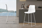 Chaise de bar MARYA Blanc polypropylène – 51 x 44 cm | TIKAYLA