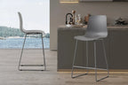 Chaise de bar MARYA Gris polypropylène – 51 x 44 cm | TIKAYLA
