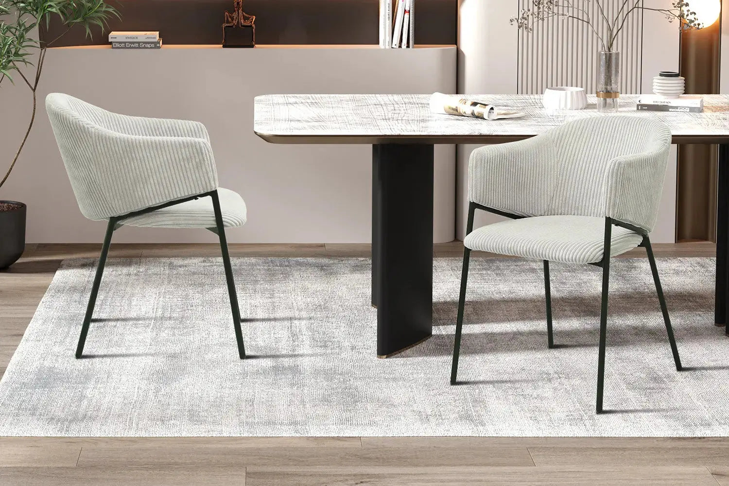 Chaise de salle à manger HINAYA Gris clair – 54 x 62 cm | TIKAYLA