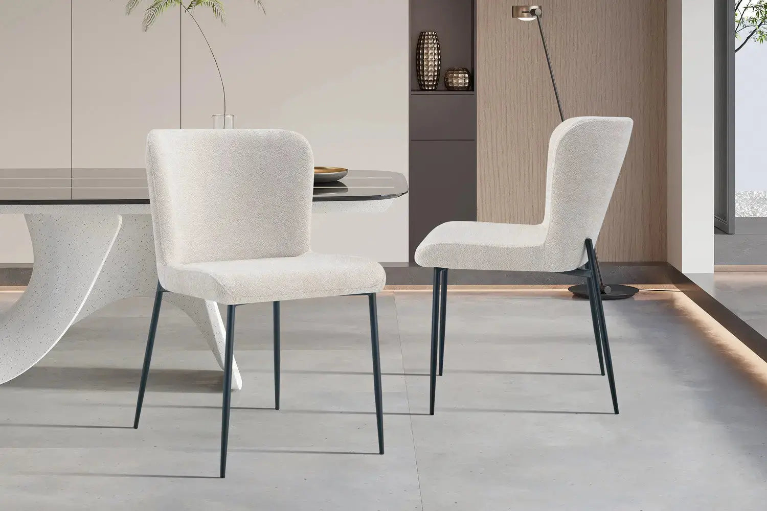 Chaise de salle à manger LISE Beige – 58 x 52 cm | TIKAYLA