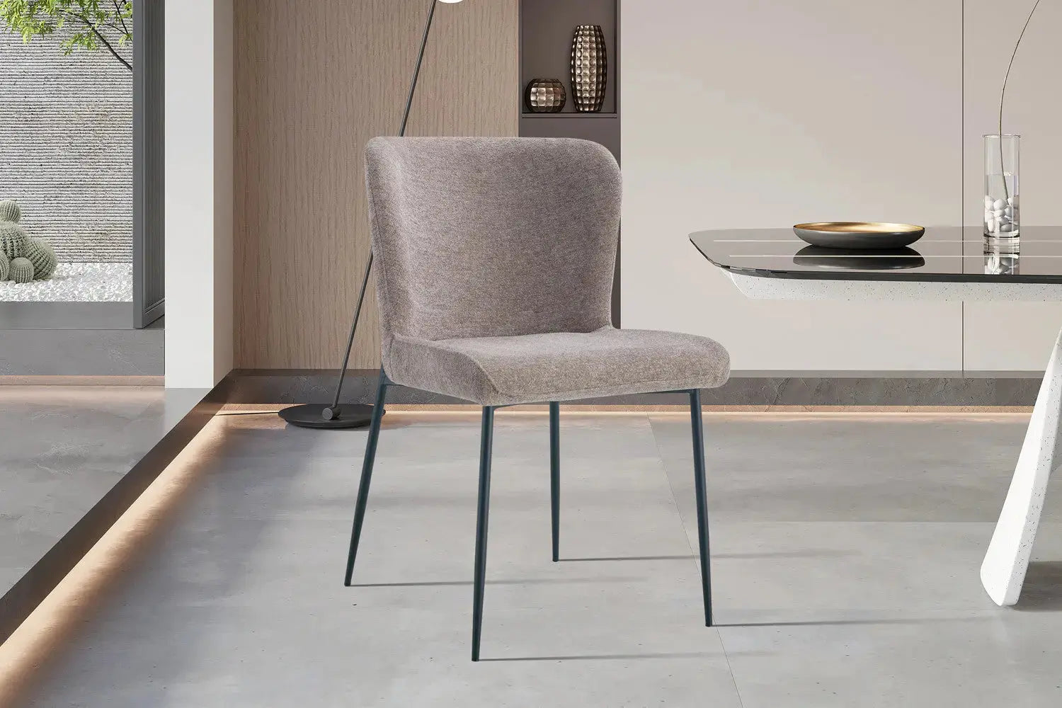 Chaise de salle à manger LISE Sable – 58 x 52 cm | TIKAYLA