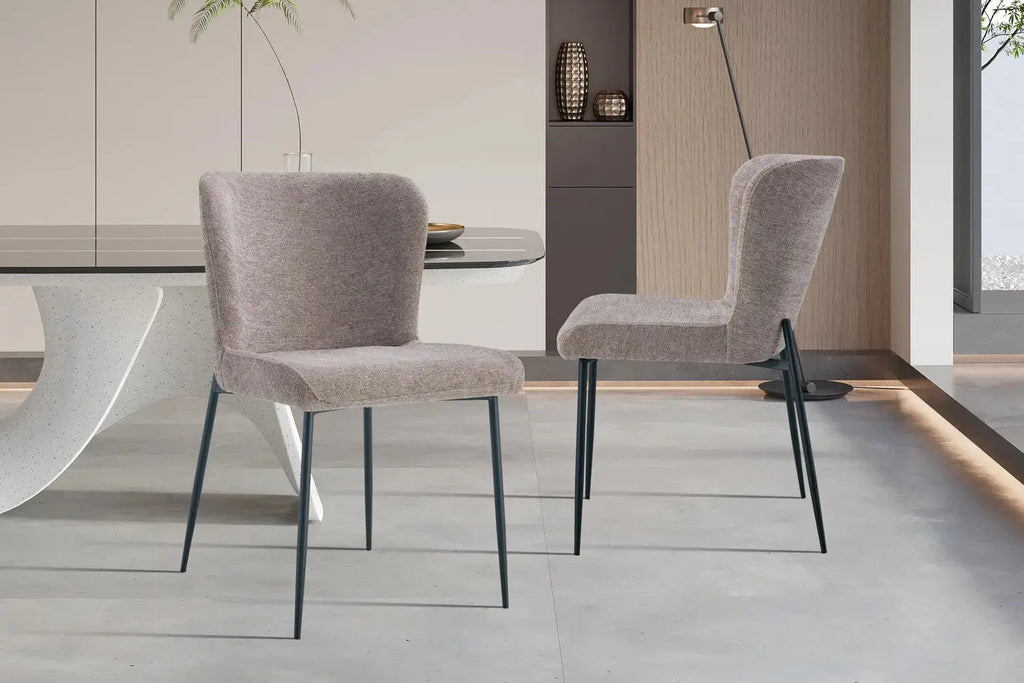 Chaise de salle à manger LISE Sable – 58 x 52 cm | TIKAYLA
