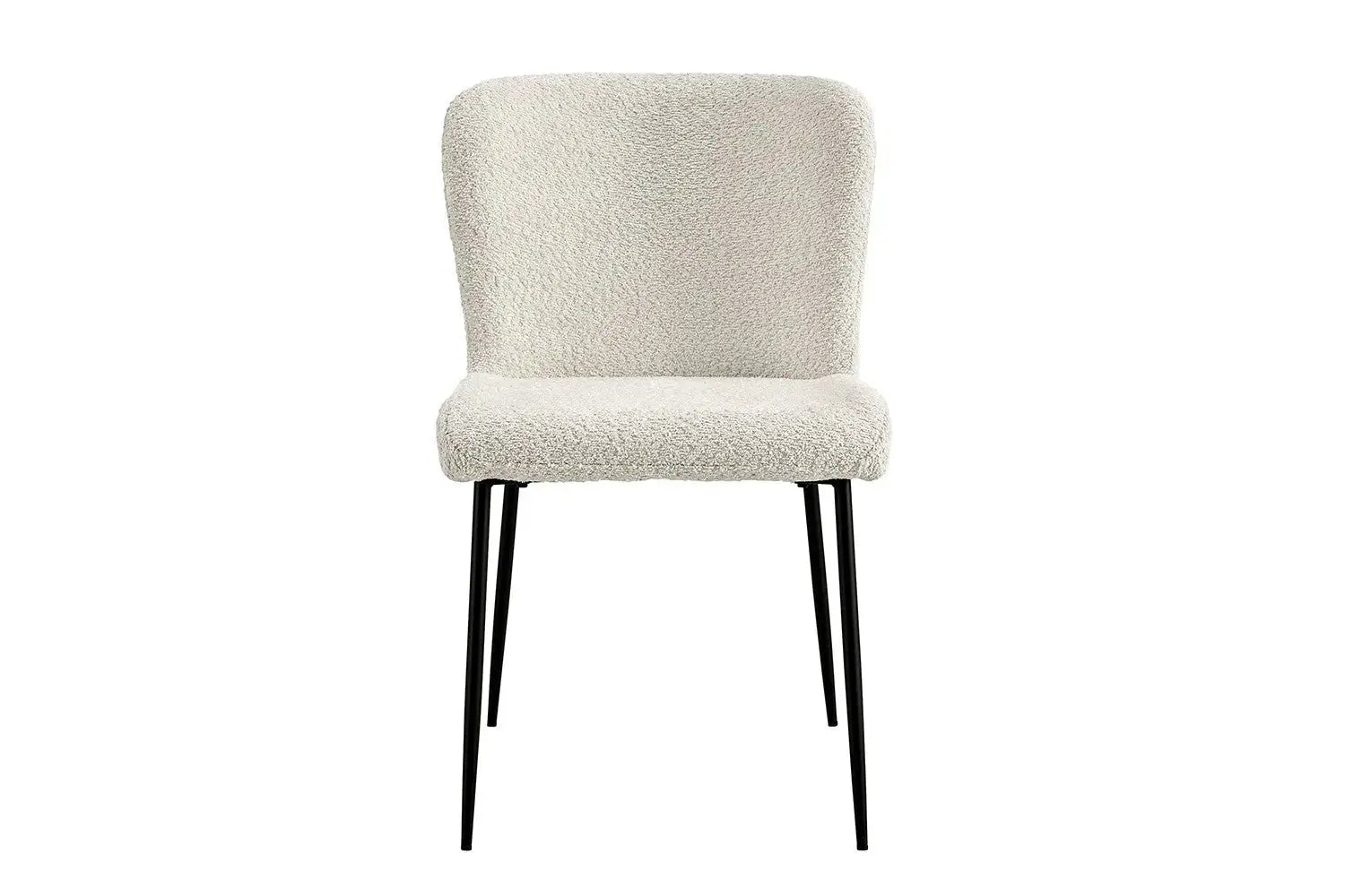 Chaise de salle à manger LISE Bouclé Écru – 58 x 52 cm | TIKAYLA