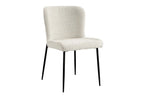 Chaise de salle à manger LISE Bouclé Écru – 58 x 52 cm | TIKAYLA