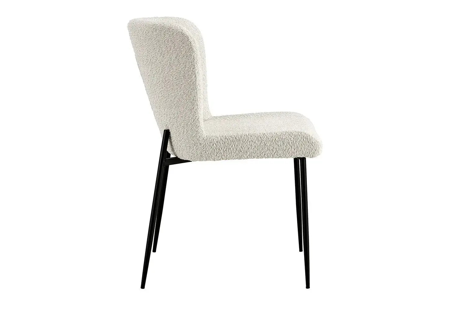 Chaise de salle à manger LISE Bouclé Écru – 58 x 52 cm | TIKAYLA