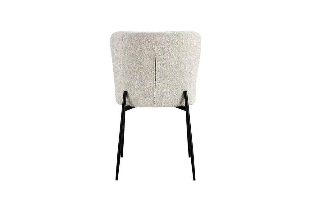 Chaise de salle à manger LISE Bouclé Écru – 58 x 52 cm | TIKAYLA