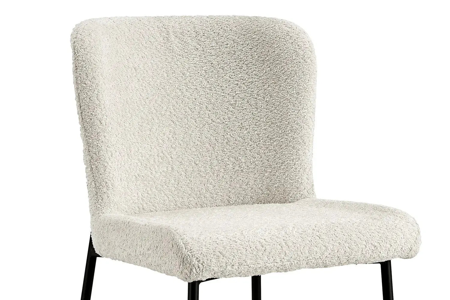 Chaise de salle à manger LISE Bouclé Écru – 58 x 52 cm | TIKAYLA