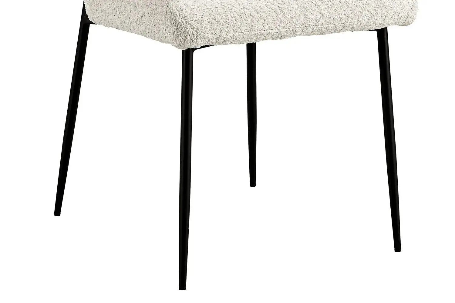 Chaise de salle à manger LISE Bouclé Écru – 58 x 52 cm | TIKAYLA