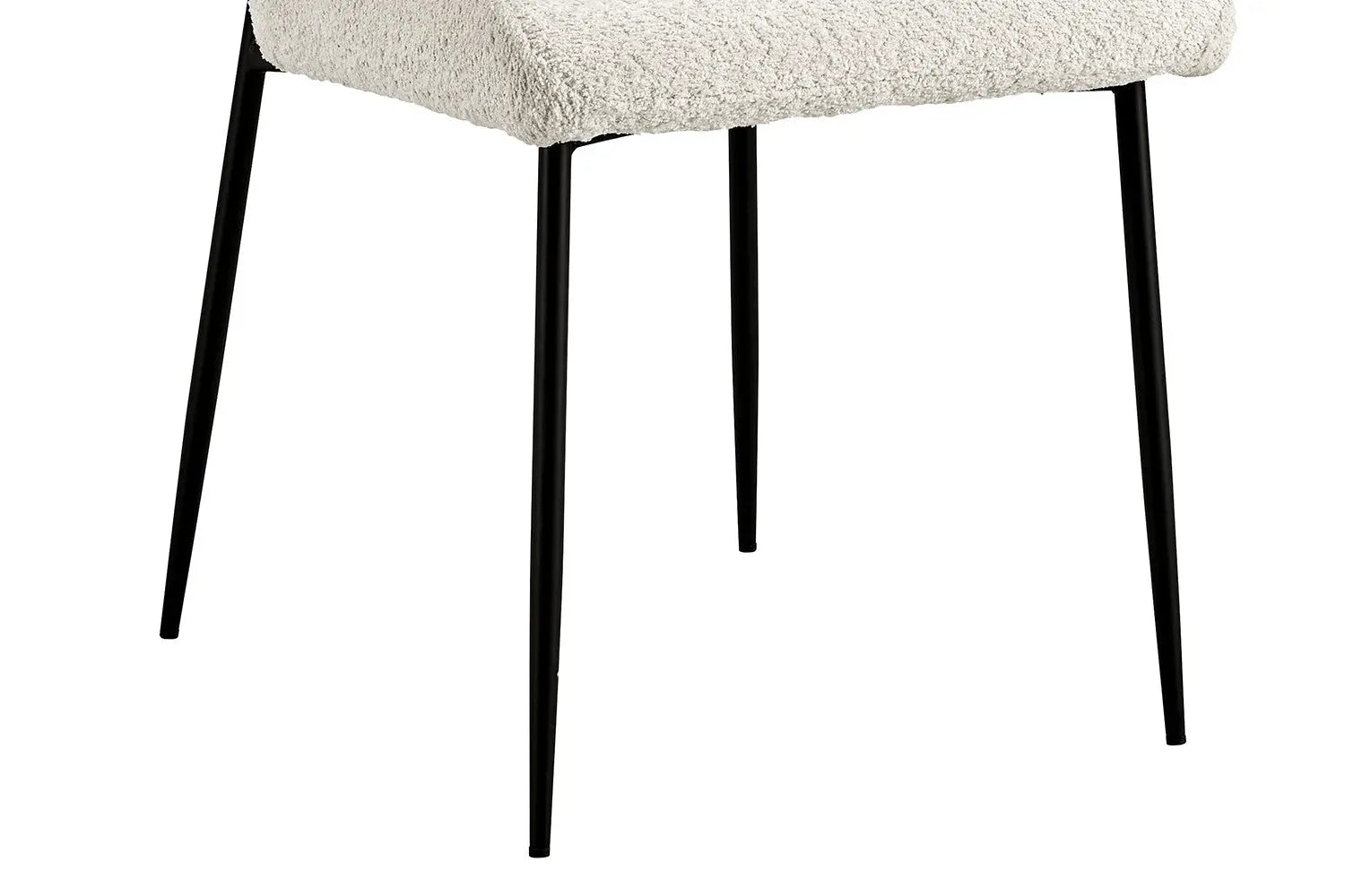 Chaise de salle à manger LISE Bouclé Écru – 58 x 52 cm | TIKAYLA