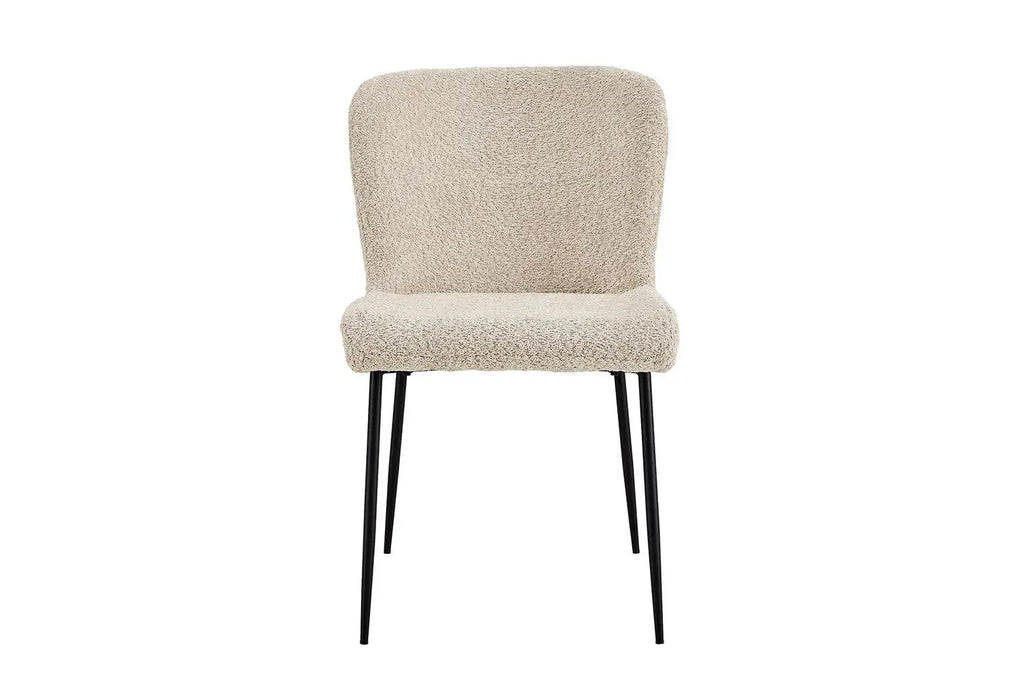Chaise de salle à manger LISE Bouclé Beige – 58 x 52 cm | TIKAYLA