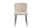 Chaise de salle à manger LISE Bouclé Beige – 58 x 52 cm | TIKAYLA