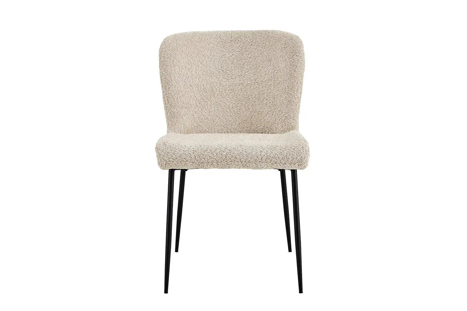Chaise de salle à manger LISE Bouclé Beige – 58 x 52 cm | TIKAYLA