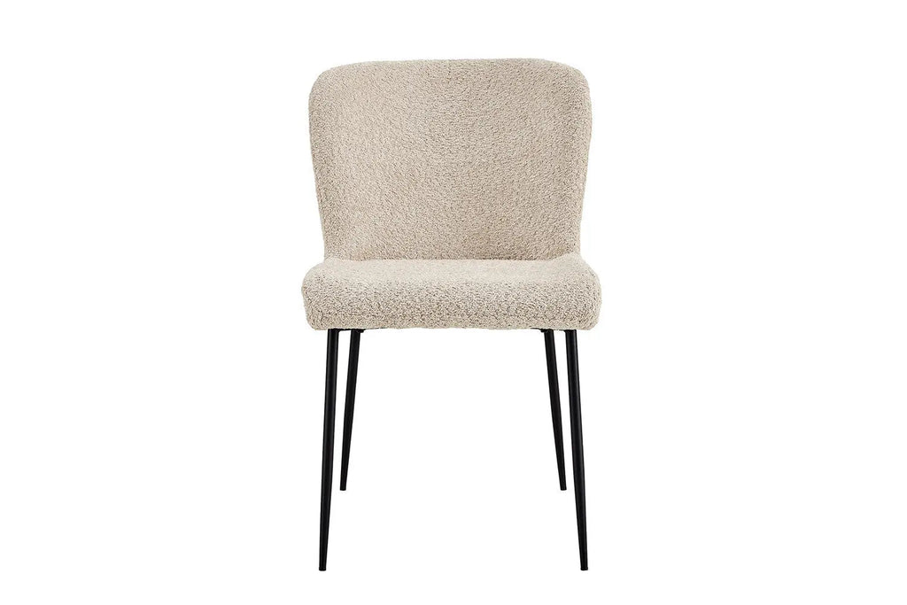 Chaise de salle à manger LISE Bouclé Beige – 58 x 52 cm | TIKAYLA